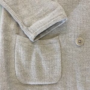 Classic light gray sweater.  Great for spring!